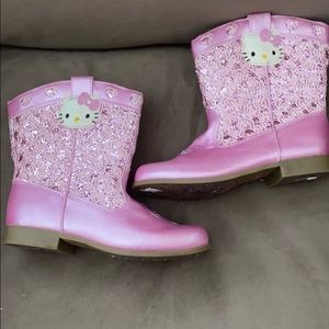 Hello Kitty pink glitter boots, girl’s size 13.